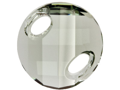 Swarovski Crystal Pack of 2 Twisted Sew-on Beads, 3221, 18mm Black Diamond