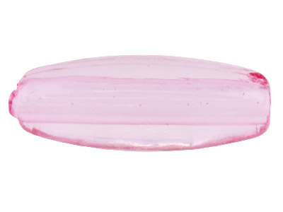 Light Pink Oval Tube 14x5.5mm Lucite Beads Pack Of 50