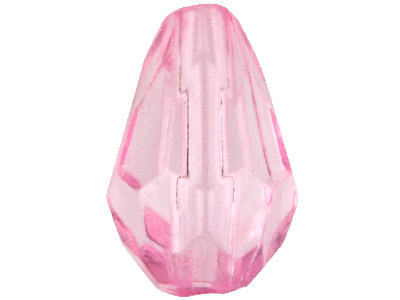 Light Pink Faceted Drop 7mm Lucite Beads Pack Of 100