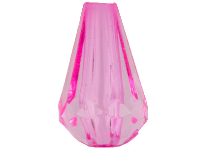 Hot Pink Faceted Drop 7mm Lucite Beads Pack Of 50