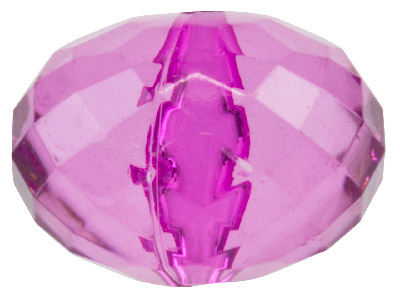Pink Faceted Rondelle 20mm Lucite Beads Pack Of 8
