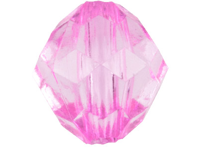 Hot Pink Round Faceted 9mm Lucite Beads Pack Of 50