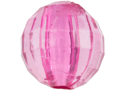 Deep Pink Round 10mm Disco Beads Lucite Pack Of 50