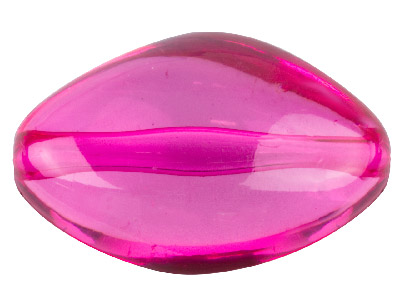 Fuchsia Pink Flat Irregular Oval 33x22mm Lucite Beads Pack Of 8