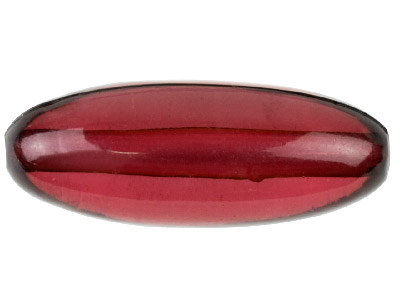 Deep Pink Round Oval 13x33mm Lucite Beads Pack Of 6