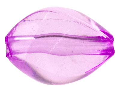 Pink Colour Irregular Oval 9mm Lucite Beads Pack Of 50