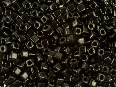 Miyuki Cube Seed Beads 1.8mm Square Black 8.2g Tube, Miyuki Code        Sb18-401 - Standard Image - 1