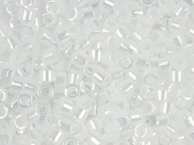 Miyuki 11/0 Delica Seed Beads White Pearl, 6.8 Gm Tube, Miyuki Code     Db201 - Standard Image - 1