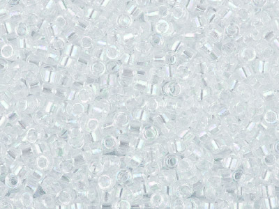 Miyuki 110 Delica Seed Beads      Crystal Ab 7.2g Tube, Miyuki Code  Db051