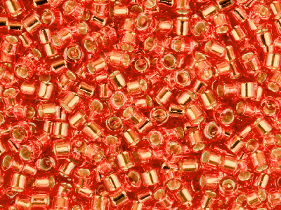 Miyuki 11/0 Delica Seed Beads      Silver Lined Red Orange 7.2g Tube, Miyuki Code Db043 - Standard Image - 1