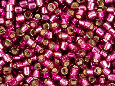 Miyuki 110 Delica Seed Beads Dyed Silver Lined Dark Rose 7.2g Tube,  Miyuki Code Db1342