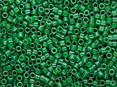 Miyuki 110 Delica Seed Beads Dyed  Opaque Jade Green 7.2g Tube, Miyuki Code Db656