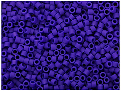 Miyuki 11/0 Delica Seed Beads Matte Opaque Royal Blue 7.2g Tube, Miyuki Code Db756 - Standard Image - 1