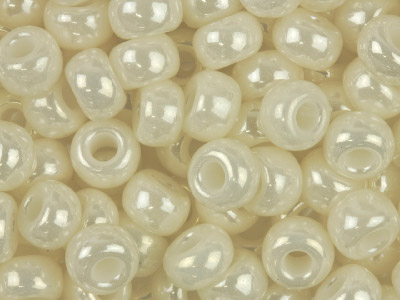 Miyuki 6/0 Round Seed Beads Antique Ivory Pearl Ceylon 20g Tube, Miyuki Code 592 - Standard Image - 1