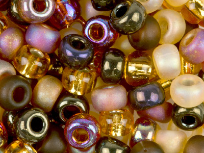 Miyuki 60 Round Seed Beads Mix    Wheatberry 20g Tube, Miyuki Code   6-9mix04-tube