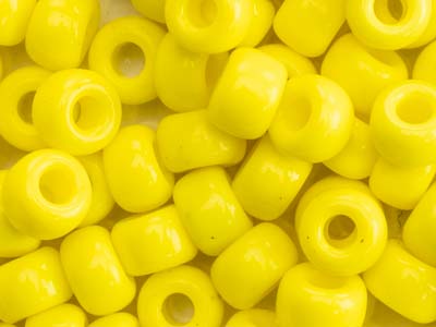 Miyuki 6/0 Round Seed Beads Seed   Beads Opaque Yellow 20g Tube,      Miyuki Code 404 - Standard Image - 1