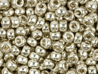 Miyuki 8/0 Round Seed Beads Duracoat Galvanized Silver 22g Tube. Miyuki Code 4201