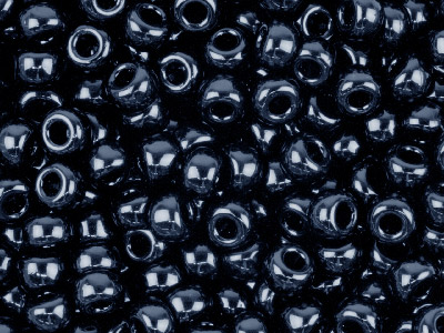 Miyuki 8/0 Round Seed Beads Black  Opaque 22g Tube, Miyuki Code 401 - Standard Image - 1