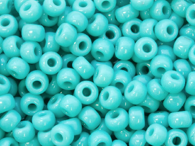 Miyuki 8/0 Round Seed Beads Opaque Turquoise Green 22g Tube, Miyuki   Code 412 - Standard Image - 1
