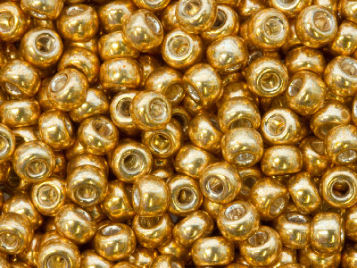 Miyuki 8/0 Round Seed Beads        Galvanized Yellow Gold 22g Tube,   Miyuki Code 1053 - Standard Image - 1