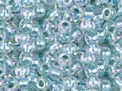 Miyuki 80 Round Seed Beads Seed   Beads Seafoam Lined Crystal Ab 22g Tube, Miyuki Code 263