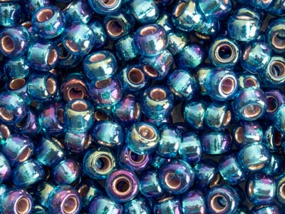 Miyuki 8/0 Round Seed Beads Seed   Beads Silver Lined Capri Blue 22g  Tube, Miyuki Code 1025s - Standard Image - 1