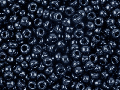 Miyuki 11/0 Round Seed Beads Black 24g Tube, Miyuki Code 401 - Standard Image - 1