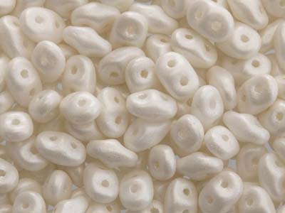 Matubo Superduo 2.5 X 5mm Beads    Pearl Shine White 22.5g Tube,      Matubo Code 502010-2400