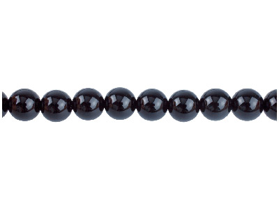 Black Agate Semi Precious Round    Beads 8mm 15-15.5 Strand