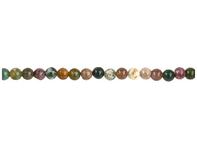 Indian Agate Semi Precious Round   Beads 4mm, 16