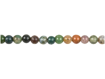 Indian Agate Semi Precious Round   Beads 6mm, 1640cm Strand