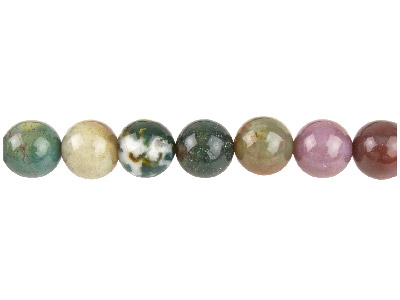 Indian Agate Semi Precious Round   Beads 10mm, 16