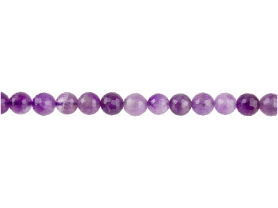 Amethyst Semi Precious Faceted     Round Beads 8mm, 1640cm Strand