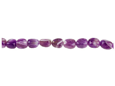 Amethyst Semi Precious Nugget Shape Beads 8x10mm 16