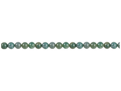 Moss Agate Semi Precious Round     Beads 4mm, 1640cm Strand