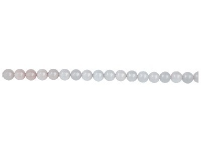 Grey Agate Semi Precious Round Beads 4mm 16"/40cm