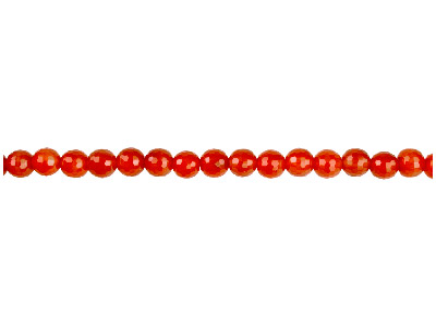 Carnelian Semi Precious Faceted Round Beads 6mm, 16