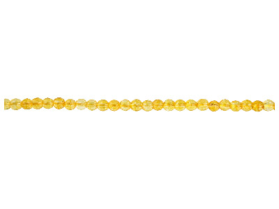 Citrine Coloured Quartz Semi Precious Faceted Round Beads 5mm, 16