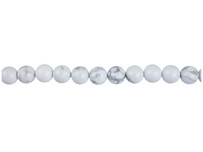 Howlite Semi Precious Round Beads  6mm,16