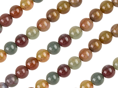 Fancy Jasper Semi Precious Round   Beads 4mm 16