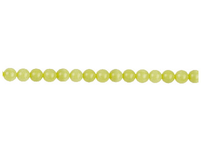 Lemon Jasper Semi Precious Round   Beads 6mm 15-15.5 Strand
