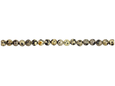 Dalmatian Jasper Semi Precious     Round Beads 6mm,16 Strand