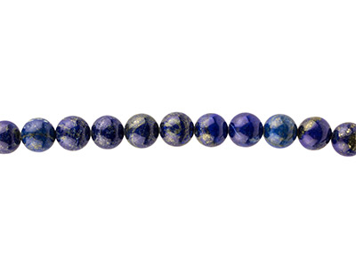 Blue Lapis Semi Precious Round     Beads, 12mm, 15.5