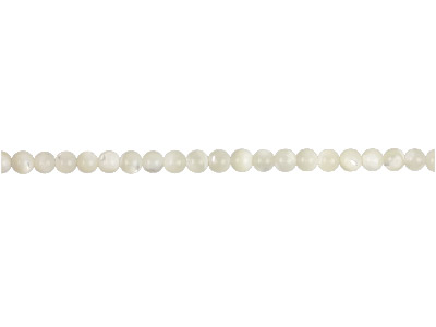 Mother of Pearl Semi Precious Round Beads, 4mm, 16