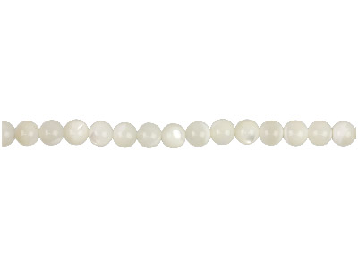 Mother of Pearl Semi Precious Round Beads, 6mm, 16