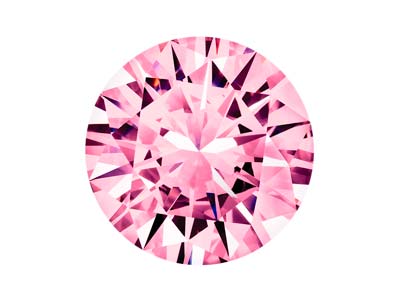 Preciosa Cubic Zirconia, The Alpha Round Brilliant, 1mm, Pink