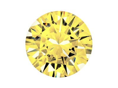 Preciosa Cubic Zirconia, The Alpha Round Brilliant, 2mm, Gold