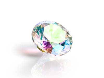 Preciosa Cubic Zirconia, The Alpha Round Brilliant, 3mm, Aurora       Borealis - Standard Image - 2