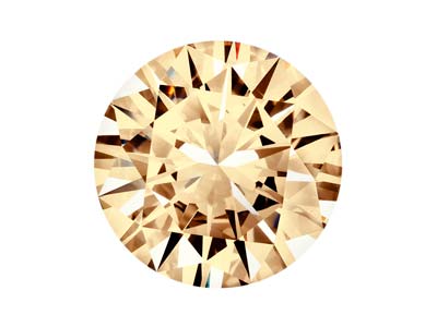 Preciosa Cubic Zirconia, The Alpha Round Brilliant, 4mm, Champagne