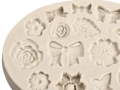 Flexible Clay Mould Bows And       Flowers - Standard Image - 2
